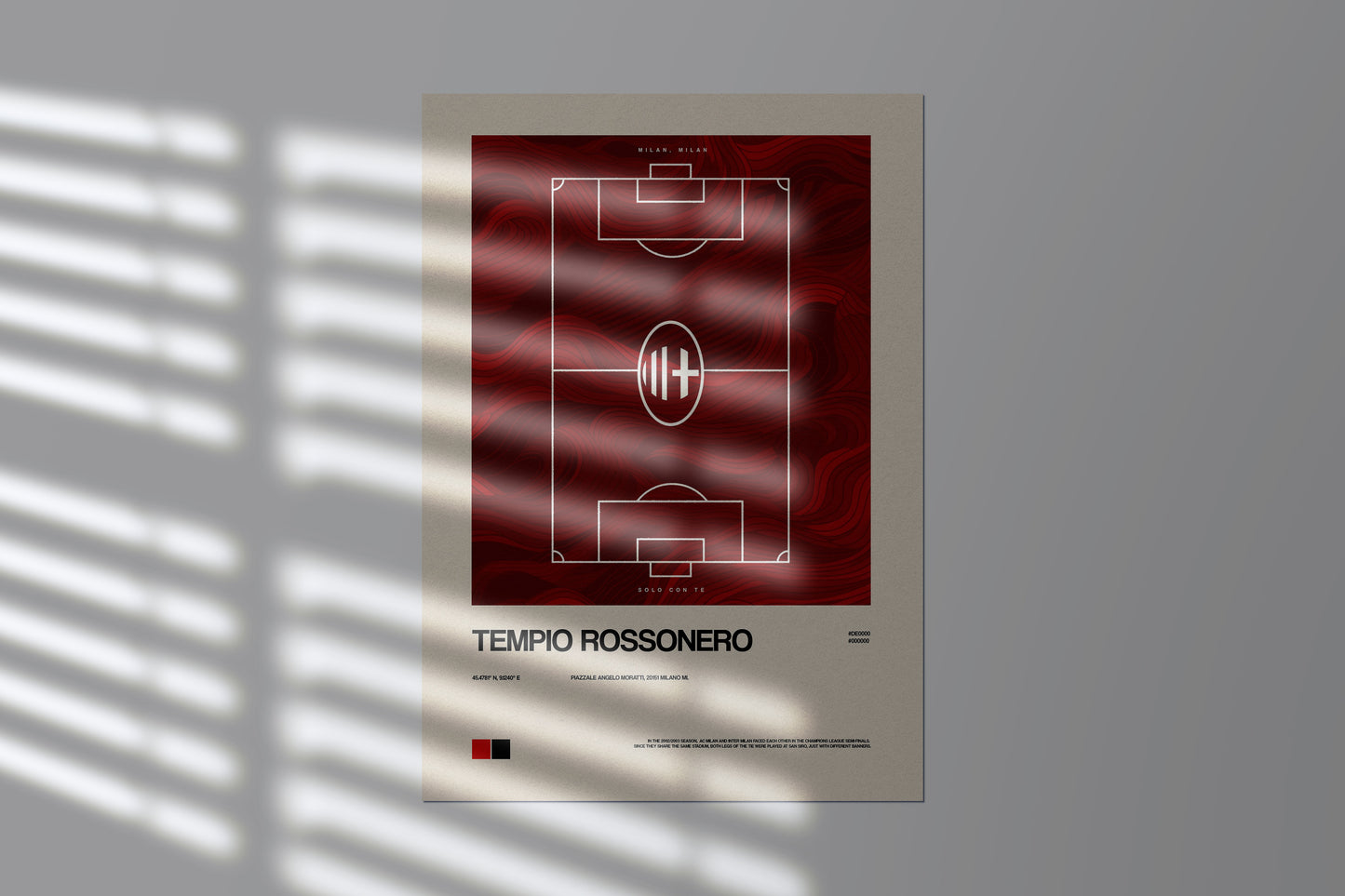 Plakat „Tempio Rossonero – Świątynia Mediolanu”