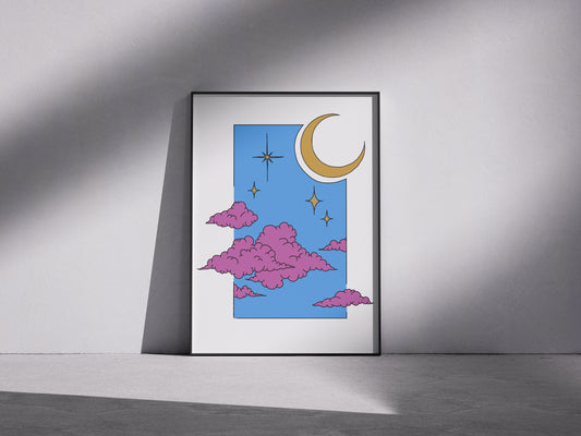 Plakat „Księżycowe Chmury”