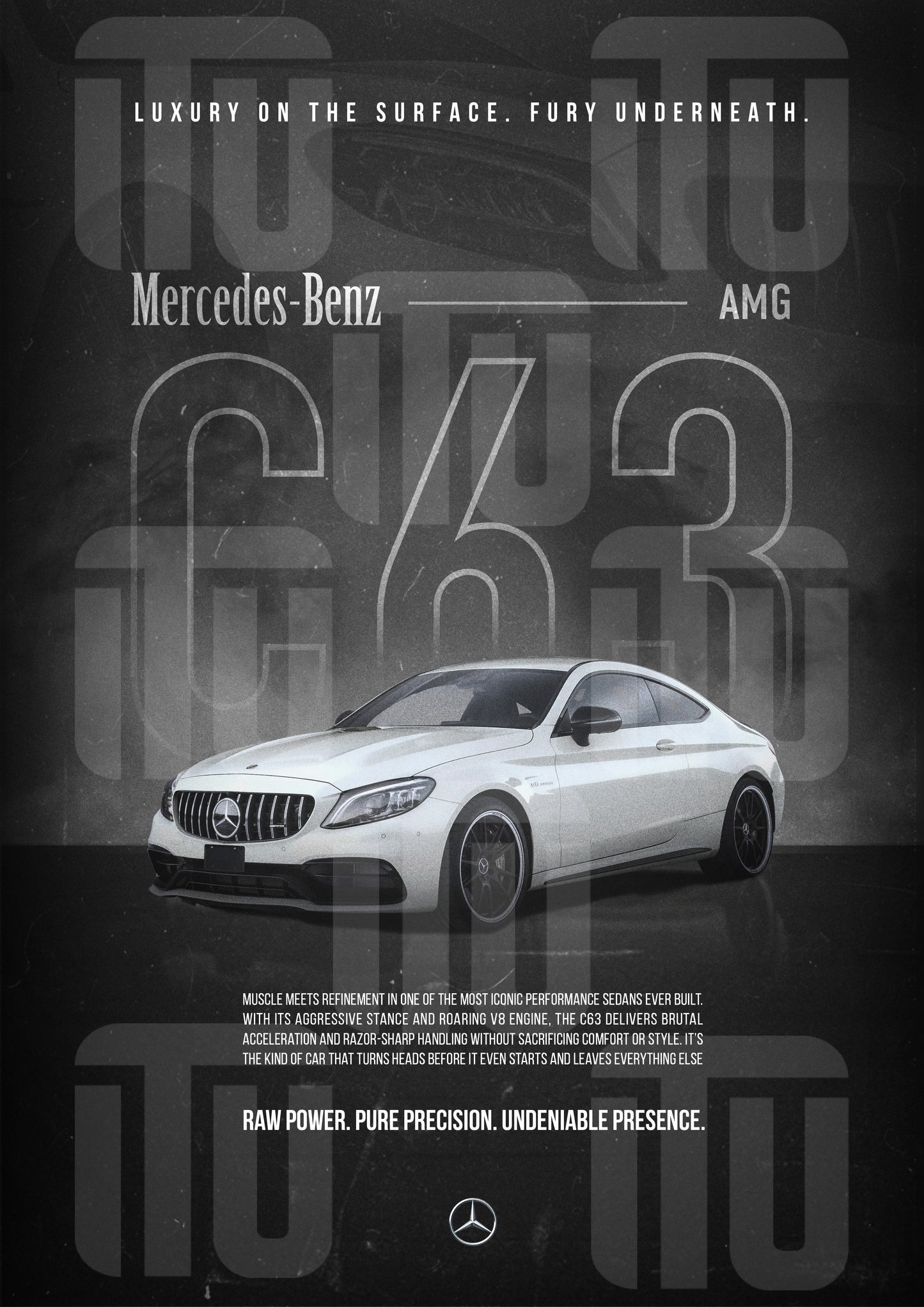 Plakat „Mercedes AMG C63"