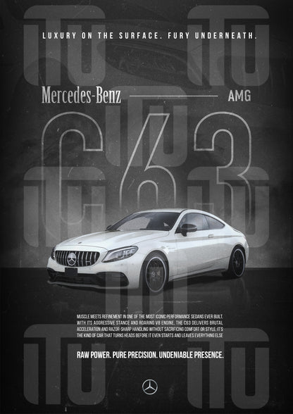 Plakat „Mercedes AMG C63"