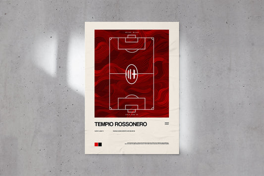 Plakat „Tempio Rossonero – Świątynia Mediolanu”