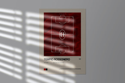 Plakat „Tempio Rossonero – Świątynia Mediolanu”