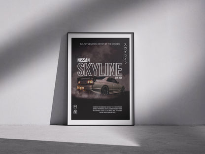 Plakat „Nissan Skyline GTR R34"